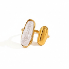 KÁRPÁTHY ékszer Abstract Ellipse aranyozott gyűrű gyűrű