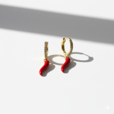 KÁRPÁTHY ékszer Chili fülbevaló, aranyozott fülbevaló