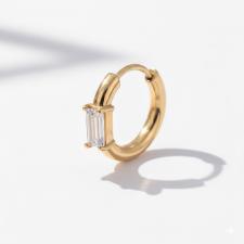 KÁRPÁTHY ékszer Crystal fülbevaló - téglalap, aranyozott fülbevaló