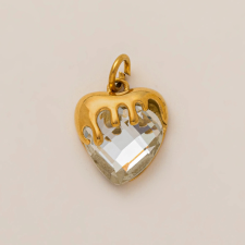KÁRPÁTHY ékszer Crystal Love charm, aranyozott egyéb ékszer