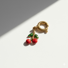 KÁRPÁTHY ékszer Cseresznye charm, aranyozott egyéb ékszer