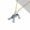 KÁRPÁTHY ékszer DIY Blue Koi nyaklánc - fehérarany, aranyozott