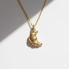 KÁRPÁTHY ékszer DIY Croissant nyaklánc, aranyozott nyaklánc