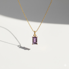 KÁRPÁTHY ékszer DIY Február kristály nyaklánc, aranyozott nyaklánc