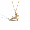KÁRPÁTHY ékszer DIY Kristály rénszarvas nyaklánc, aranyozott
