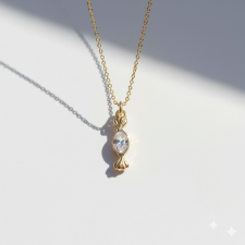 KÁRPÁTHY ékszer DIY Kristály szaloncukor nyaklánc, aranyozott nyaklánc