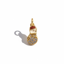 KÁRPÁTHY ékszer Hóember kristály charm - aranyozott egyéb ékszer