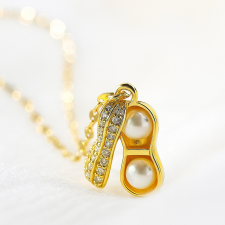 KÁRPÁTHY ékszer PEANUT aranyozott nyaklánc nyaklánc