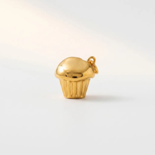 KÁRPÁTHY ékszer Sweet Cupcake aranyozott charm medál