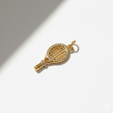 KÁRPÁTHY ékszer Teniszütő charm, aranyozott egyéb ékszer