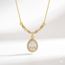KÁRPÁTHY ékszer Water Drop aranyozott nyaklánc nyaklánc