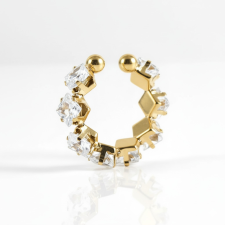 KÁRPÁTHY ékszer White Diamond gyűrű, aranyozott gyűrű