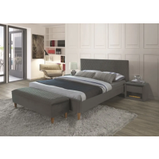  Kárpitozott ágy AZURRO VELVET 140 x 200 cm szürke ágy és ágykellék