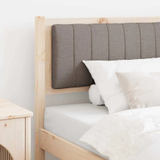  Kárpitozott fejtámla Barna 90 cm Tömör fenyőfa és szövet ágy és ágykellék