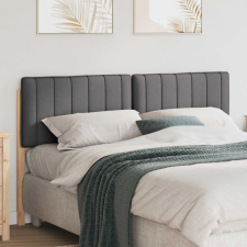  Kárpitozott fejtámla Barna és sötétszürke 160 cm Tömör fenyőfa ágy és ágykellék