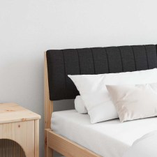  Kárpitozott fejtámla Fekete 140 cm Tömör fenyőfa ágy és ágykellék