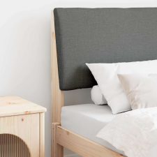  Kárpitozott fejtámla Sötétszürke 75 cm Tömör fenyőfa ágy és ágykellék