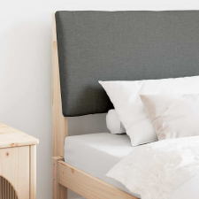  Kárpitozott fejtámla Sötétszürke 90 cm Tömör fenyőfa ágy és ágykellék