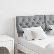  Kárpitozott fejtámla Világosszürke 120 cm Tömör fenyőfa ágy és ágykellék