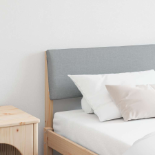  Kárpitozott fejtámla Világosszürke 200 cm Tömör fenyőfa ágy és ágykellék
