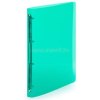 Karton Gyűrűskönyv A4, 4 gyűrűs 2cm gerinc áttetsző PP, P+P Lines zöld (KARTON_52393)