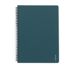 Karton P+P Verde Twin wire A4 PP zöld füzet
