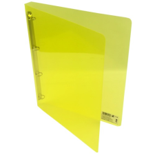 Karton PP Gyűrűskönyv a/4 pp 20mm 4 gyűrű átlátszó sárga gyűrűskönyv
