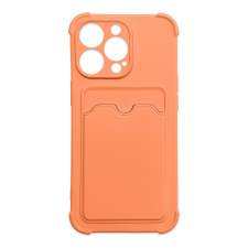 Kártyatartó Páncél Tok iPhone 13 Pro-hoz, szilikon ütésálló narancssárga, levegőzsákkal tok és táska