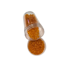  Kásagyöngy - átlátszó 20g narancs 2 mm dekorációs kellék