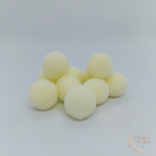  Kasmír golyó - krém - 2 cm dekorációs kellék