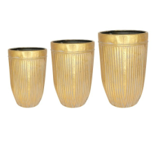  Kaspó kerek, bordás 31,5x43,5 cm S/3 dekorációs kellék