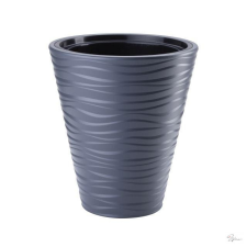  Kaspó SAHARA kerek álló ültetõ betéttel 40 mûanyag 39x44 cm antracit dekorációs kellék