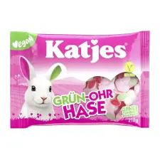  Katjes Grün-Ohr Hase gyümölcsízű habcukor 210g csokoládé és édesség