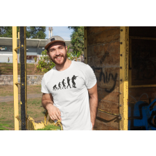  Katona evolúció fehér póló egyedi ajándék