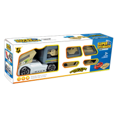  Katonai autószállító 5 db autóval autópálya és játékautó