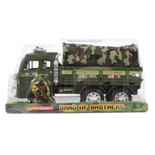  Katonai teherautó ponyvával - 25 cm autópálya és játékautó