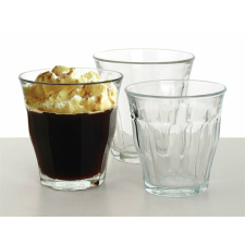 . Kávéspohár, üveg, 6db-os szett, 22cl, Retro (KHKE080) üdítős pohár