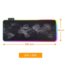 KBS-924 Világító egérpad térkép mintával egérpad