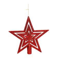  Kd.Csúcs Csillag Piros Gl19 Cm karácsonyi dekoráció