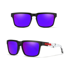 KDEAM polarizált napszemüveg UV400 női férfi uniszex fekete keret kék lencse napszemüveg