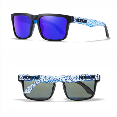 KDEAM polarizált napszemüveg UV400 uniszex fehér márvány kék