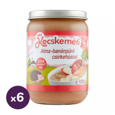 Kecskeméti alma-banánpüré csirkehússal, 5 hó+ (6x190 g) bébiétel