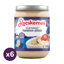 Kecskeméti Jó éjszakát desszert banános-almás tejbegríz, 6 hó+ (6x190 g) bébiétel