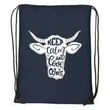Keep calm and love cows - Sport táska navy kék tornazsák