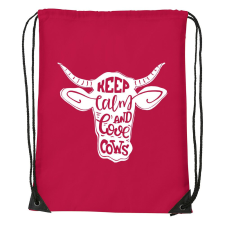 Keep calm and love cows - Sport táska piros tornazsák