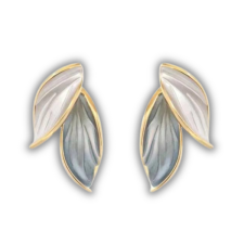  Kék-fehér leveles fülbevaló fülbevaló