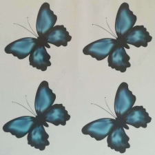  Kék lepkemintás öntapadós design csempematrica 4db/szett15x15cm tapéta, díszléc és más dekoráció