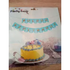  Kék papír füzér Boldog szülinapot sütés és főzés