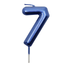  Kék színű számgyertya – 7 party kellék