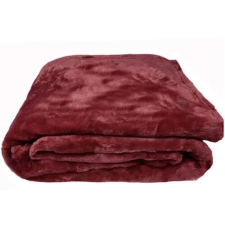 Kellemes tapintású puha plüss takaró - bordó pléd, 150*200cm (BBCD) lakástextília